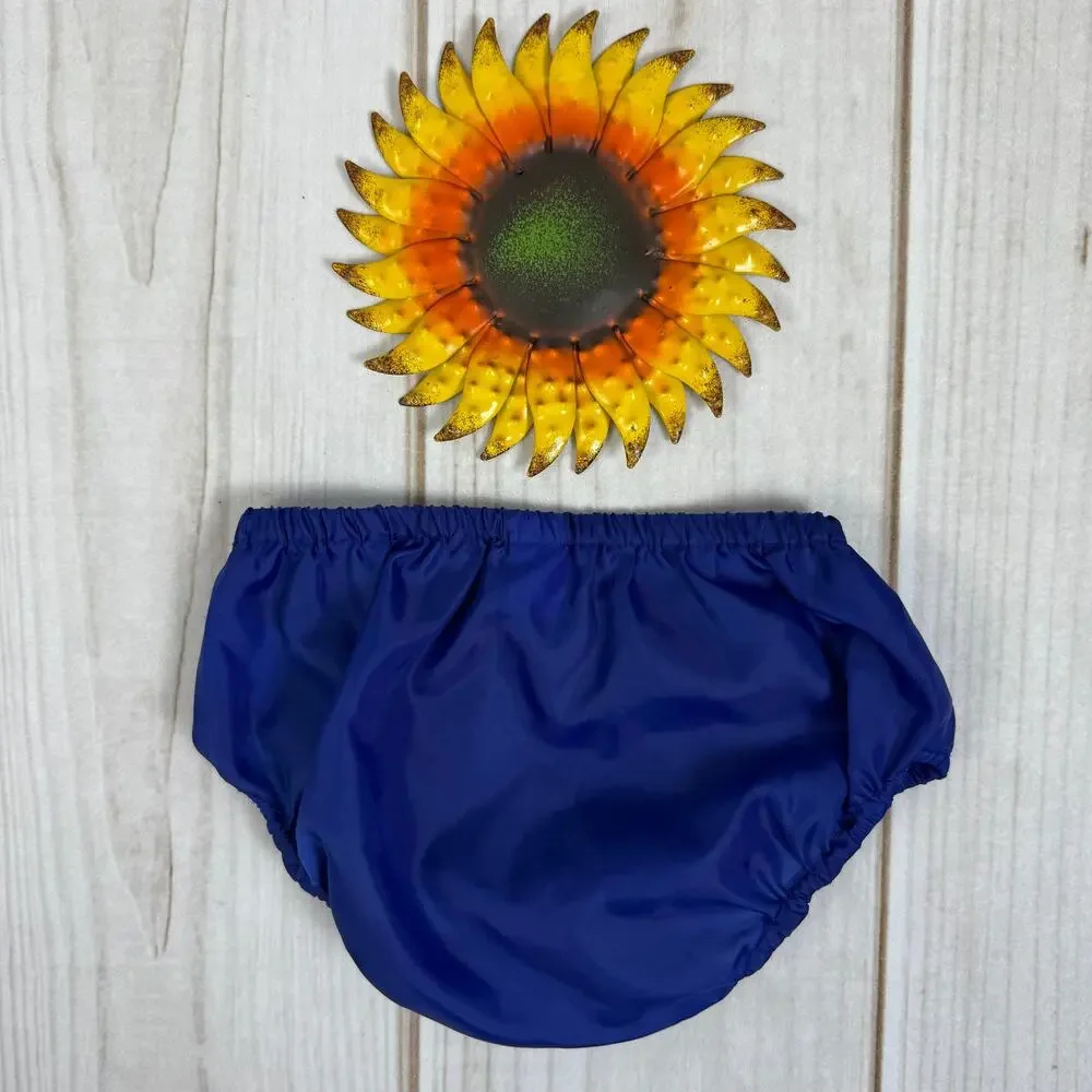 Janie and Jack Blue Geometric Print Dress with‎ Bloomers Set 18-24 Months